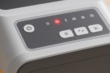 Panel drukarki Zebra ZD421 z czerwoną diodą