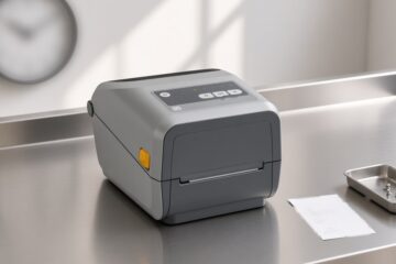 Drukarka Zebra ZD421 na stole serwisowym w trakcie naprawy
